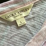 Laura Ashley women’s sun dress size large in pink, peach, and white.GUC Photo 1