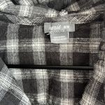 Aerie American Eagle Hooded Plaid Button Front Lighweight Shacket Long Sleeve M Photo 2