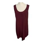 Mossimo Shift Dress Size M Burgundy Red Sleeveless Solid Racerback Casual Size M Photo 2