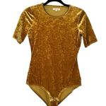 Madewell Crushed Velvet Short Sleeve Bodysuit Small Photo 2