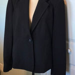 Emma James  Liz Claiborne Womens Size 14 Black Coat‎ Blazer Office Professional Photo 0