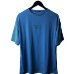 SheIn Oversized T Shirt Graphic Tee Short Sleeve Cotton Solid Logo Medium Blue Photo 4