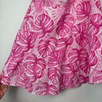 Cupshe Malina One Shoulder Ruffle Tiered Mini Dress Sz Small Pink Palm Tropical Photo 13
