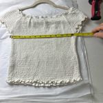 Brandy Melville White Shirred Top Bodycon Stretchy Comfortable Photo 5