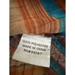 Boho whimsi fairy Sheer Ruffle Front Blouse M Brown Blue Paisley Print Sheer Size M Photo 4