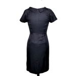 BODEN ROLL NECK BLACK SILK SHORT SLEEVE Elegant Black Dress 2 Petite Size 2P Photo 3