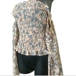 Parisian Sexy Floral Shirred Off Shoulder Top Size 14 Pink Photo 4