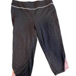 Bcg Womens  Capri Yoga Pants, Grey w/ Peach Design Size Medium Photo 0