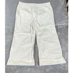 Ralph Lauren ‎  Womens Sz 12 Cargo Crop Pants Wide Leg White Utility Lightweight Photo 1