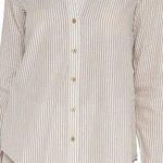 L'Agence  Laurent Metallic Button Up Blouse-XS Photo 0