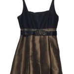 Wrapper embellished metallic skirt formal party cocktail dress size 6 Photo 6