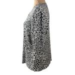 White Stag  Women's Cardigan Sweater Black White Gray Button Front Size L 12/14 Photo 1