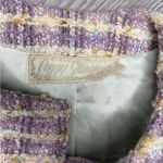 Vintage Peggy Jennings tweed pastel woven bolero jacket peacoat w/ pearl buttons Pink Size 8 Photo 1