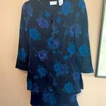 Liz Claiborne Navy and Teal Floral Dress set (1301) Photo 0
