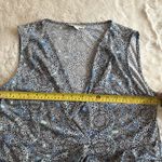 Dana Buchman ‎ Women's Size L blue Summer Sleeveless Faux Wrap midi Dress Photo 5