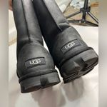 UGG  Essential Short Leather Boot Sz 10 Black Water Resistant Photo 8