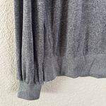 Tahari  Gray Crew Neck Sweater ruffle shoulder sleeves Photo 3