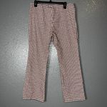 Brown & Cream Plaid Flare Pants Retro 70s Style Made in USA Women’s Medium Photo 6