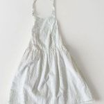 WAYF  ANTHROPOLOGIE White Halter Eyelet backless Pockets Mini Dress S‎ New $128 Photo 0