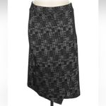 Anthropologie  Maeve Bobbie Faux Wrap Pencil Skirt Black Gray Size Medium M Photo 2