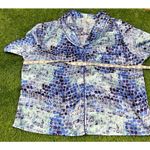 Victoria's Secret  Pink Heart Label Blue 90's Mosaic Pajama Short Set SZ Large Photo 3