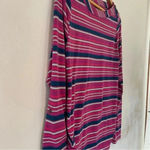 Liz Lange  striped button sleeve‎ Maternity shirt, size M. Photo 3