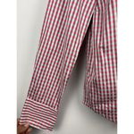 Robert Graham  Pink Gingham Button Up Long Sleeve Flip Cuff Shirt Size L‎ Photo 4