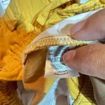 Loft Women's High Rise Straight Elastic Waist Crop Paperbag Pants Yellow Small Photo 8