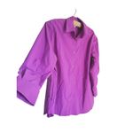 Athleta Quiet Luxury Oversized Button-Up Shirt Medium Purple Performance Travel Photo 8