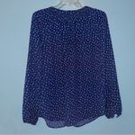 Talbots Gauzy Button Down Anchor Print Long Sleeve Shirt Size Small Photo 7
