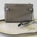Michael Kors  Payne Pearl Grey Leather Small Crossbody Crossbody Bag Photo 0