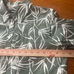 Lands' End Green Palm Island Beach Button Up Blouse Sz Small Photo 3