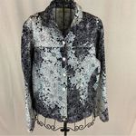 Black & White Floral Sequined Unique Handmade Demim Jacket LA Blend Size Medium Photo 8