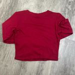 Cropped Long Sleeve TShirt Red Size Small Photo 2