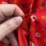 Madewell blouse shirted at bottom tiered ruffled sleeves V-neck size zip Size 4 Photo 5