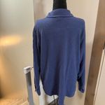 PINK - Victoria's Secret Victorias Secret PINK Button Down Sherpa Fleece Shirt Jacket Blue Navy Oversize Photo 4