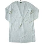 J.Crew NWT Juliette in Heather Dove Gray Collarless Open Sweater Blazer M Photo 0