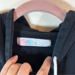 Free People  Beach Black Cropped Hoodie Turtle Bay Women’s Medium Photo 3