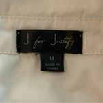 J for Justify  white Button-Up long sleeve Blouse Medium Photo 2