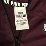 Victoria's Secret VS Pink Ultimate Quarter Zip Pullover Maroon Black Long Sleeve Size Large Photo 1