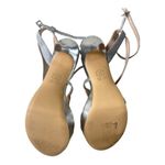 Nina  New York Silver Shimmer Strappy Heels Sandals Size 7.5M Photo 3