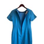 Talbots VTG Women Irish Linen Midi Dress 4 Blue Sheath Career Timeless Classic Photo 8