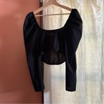 ASTR The Label Betty Puff Long Sleeve Corset Sweetheart Neck Top Black NWT Sz L Photo 5