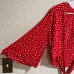 Faithfull the Brand Faithful the Brand Rosario red white floral wrap boho bohemian crop cropped top Photo 4