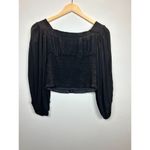 All Saints Women's WD217W Size 4 Black Tia Top Blouse NWT Photo 3