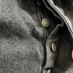 The Kooples The Koople Women Ripped Black Denim Shorts Size 30 High Waist With Belt Photo 4