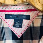 Tommy Hilfiger Navy Blue Pink Plaid Shirt Sz L Photo 9