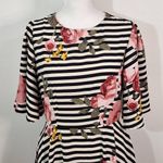 Roolee Black and Pink Floral Dress Size XS Floral Wedding Guest Dress Photo 2