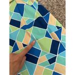 J. McLaughlin Dolly Catalina Cloth Sleeveless Dress Belted Green/Blue Print XS Photo 12