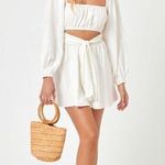 l*space L* White Mini Longsleeve Dress Photo 0